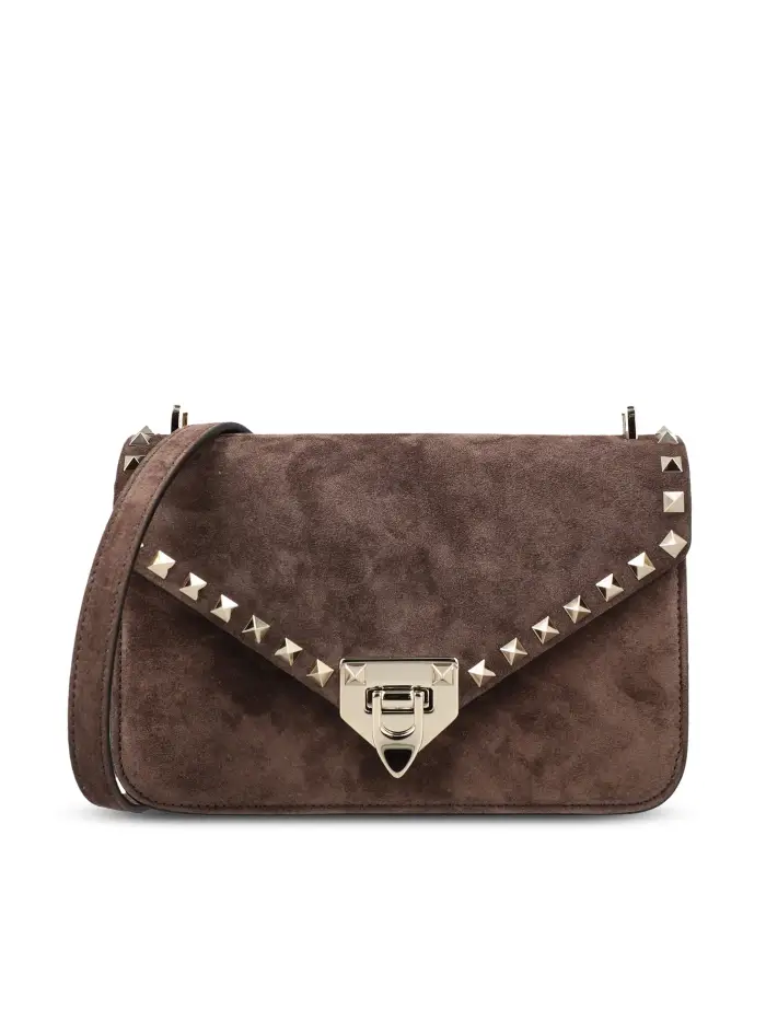 Borsa realizzata in suede MARRONE