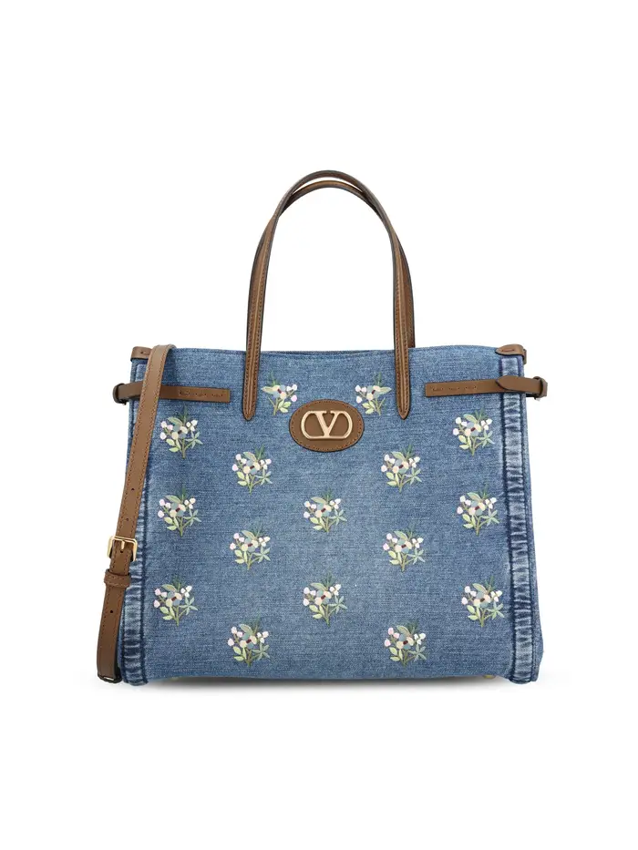 VALENTINO GARAVANI Borsa Shopping Media Antibes BLU