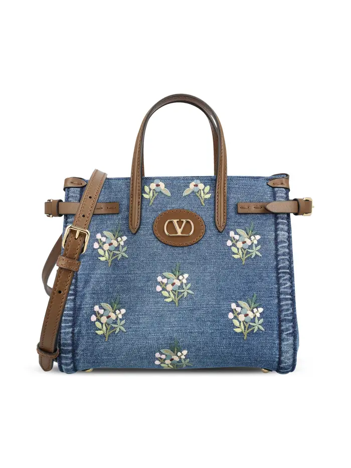 VALENTINO GARAVANI Borsa Shopping Piccola Antibes BLU