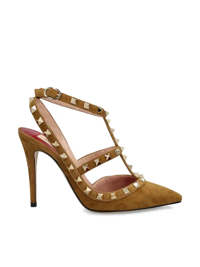 Décolleté Valentino Garavani Rockstud in camoscio BEIGE