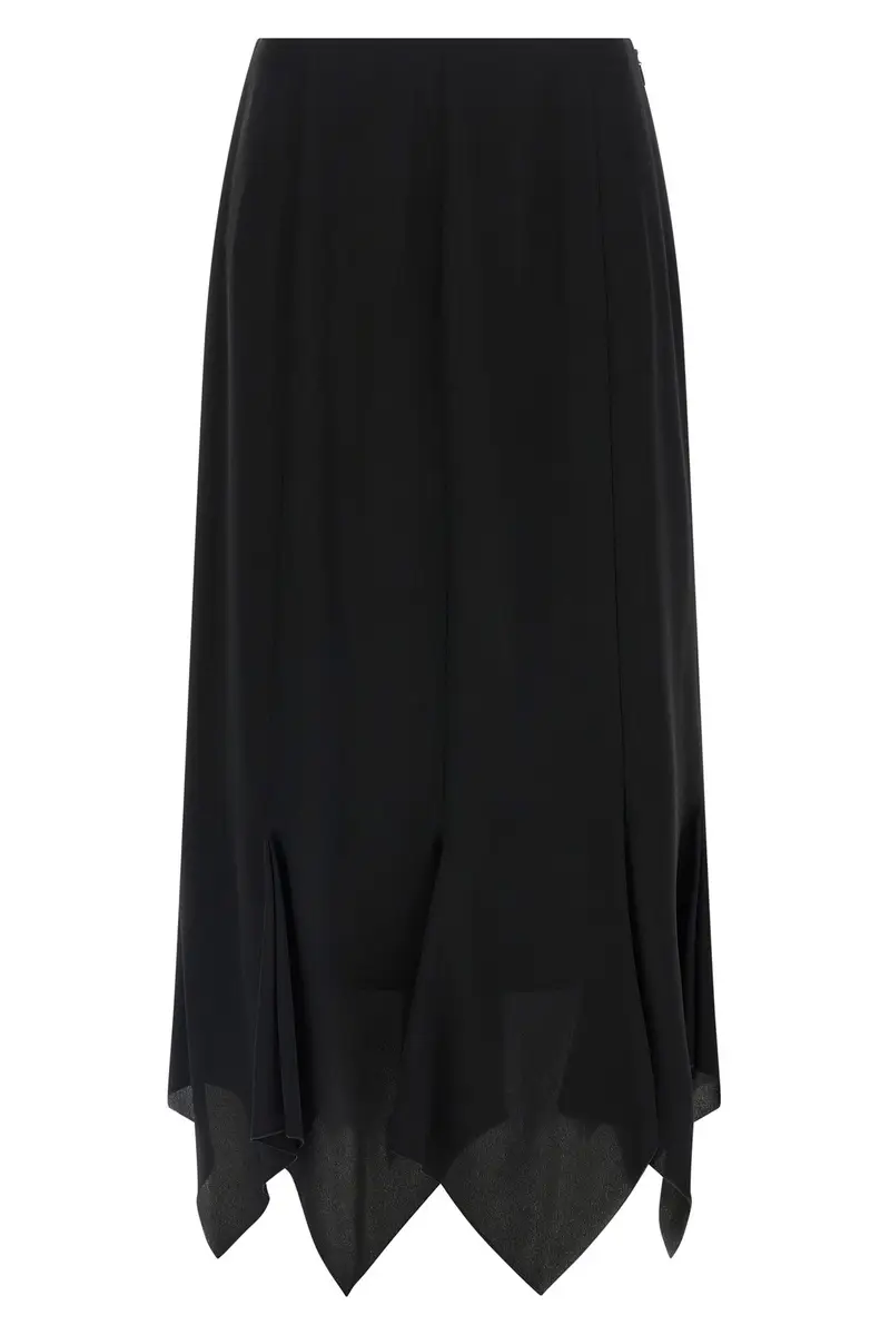 VALENTINO GARAVANI Gonna Crêpe De Chine Nero