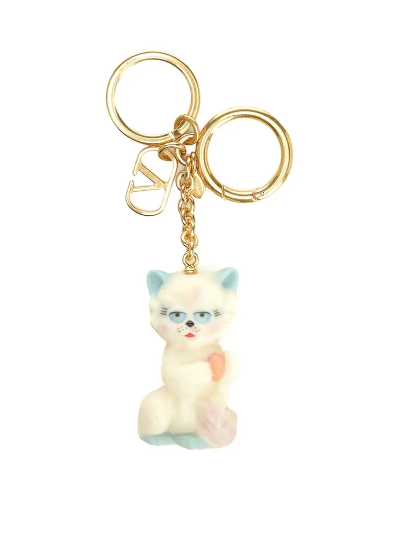 Valentino Garavani Le chat keyring Argento