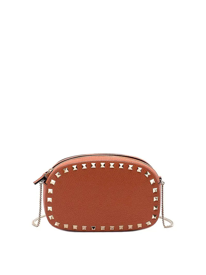 Valentino Garavani Mini borsa `Rockstud` Marrone