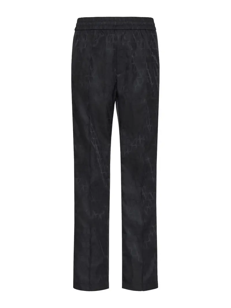 Valentino Garavani Pantaloni in nylon Toile Iconographe Nero