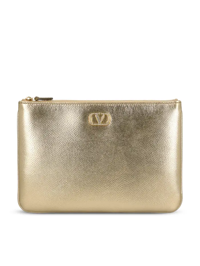 Pouch realizzata in pelle ORO