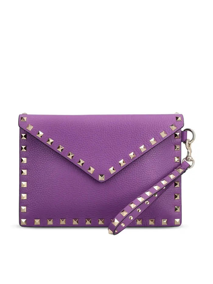 Pouch realizzata in pelle VIOLA