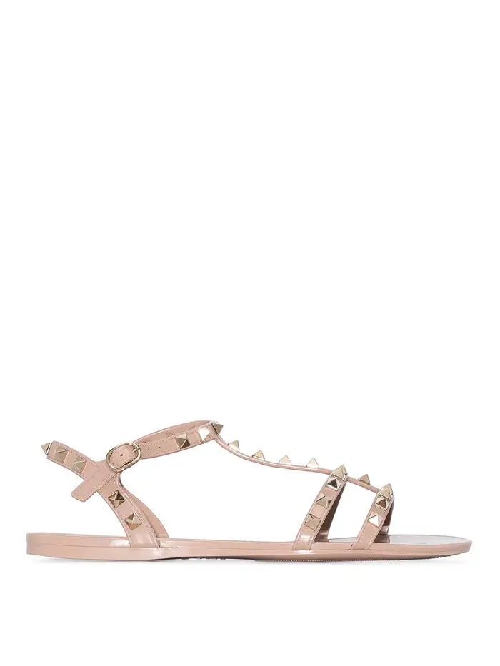 Sandali Rockstud Rosa Chiaro