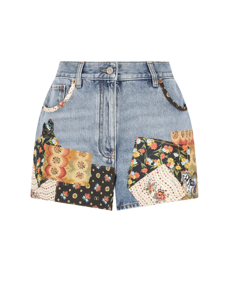 VALENTINO GARAVANI Shorts In Cotone AZZURRO