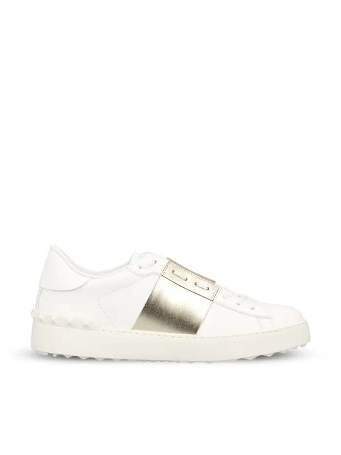 Sneaker Valentino Garavani Open in vitello BIANCO