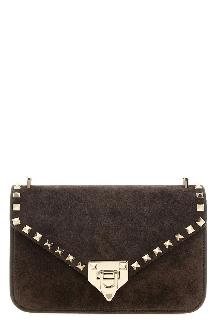 Tracolla Valentino Garavani Rockstud Piccola Marrone