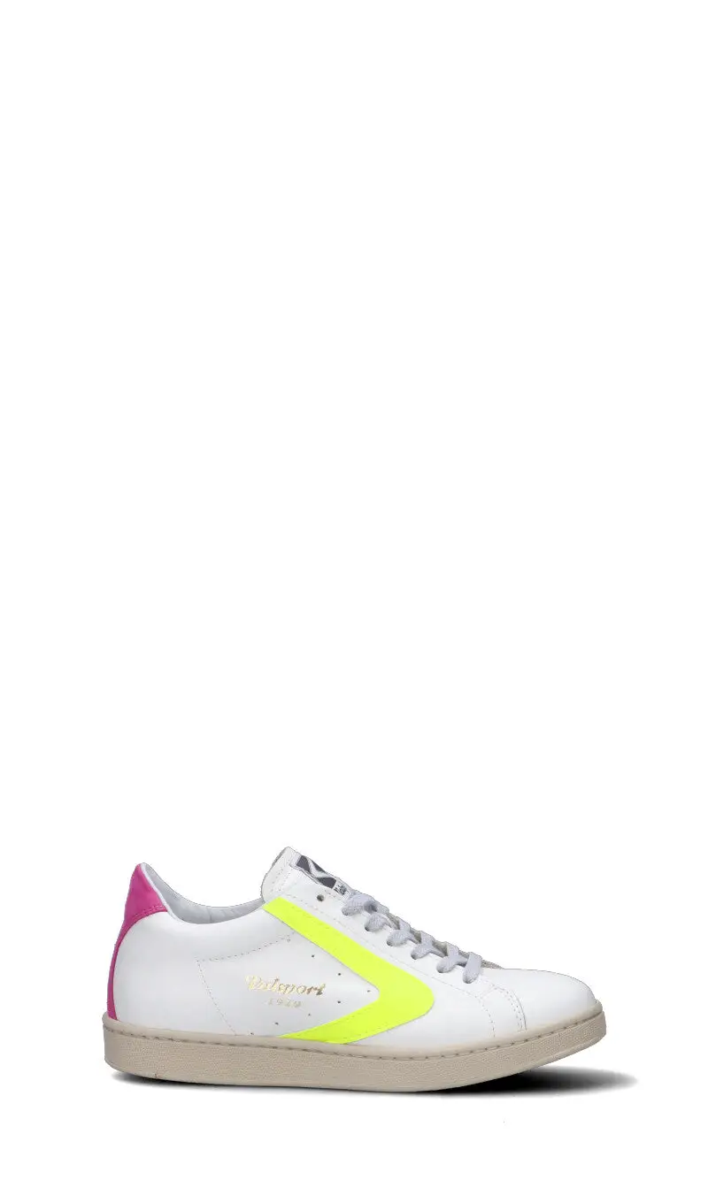VALSPORT Sneaker donna bianca/gialla/fucsia in pelle Vario