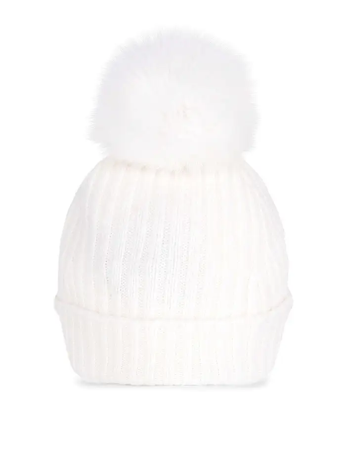 Cappello Realizzato In Cashmere Bianco