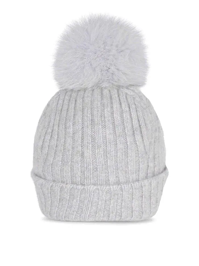 Cappello Realizzato In Cashmere Grigio Chiaro