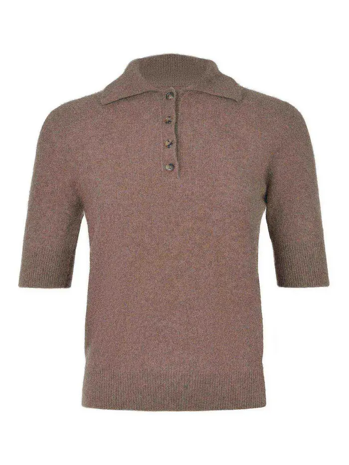 Polo Vanis Realizzata In Procione Marrone Chiaro