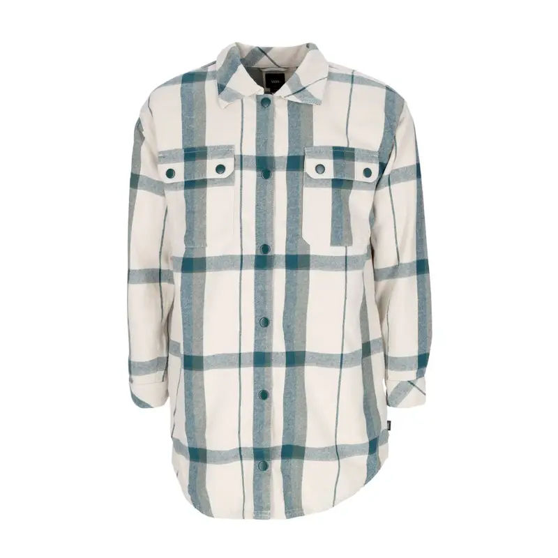 Vans Camicia Manica Lunga Donna Hal Plaid Shacket White