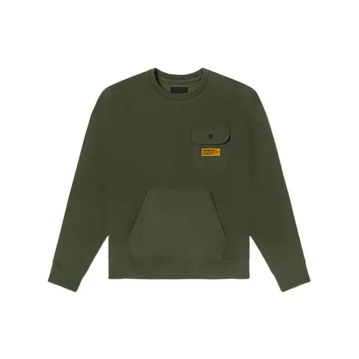 Felpa Pullover Vans Vintage Tasca Tinta Unita Uomo felpa Verde Militare VN0A54O6KCZ M