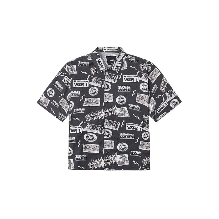 Vans Moda Casual Minimalista Maglietta a Maniche Corte Uomo camicie Nero VN000NMAEDS