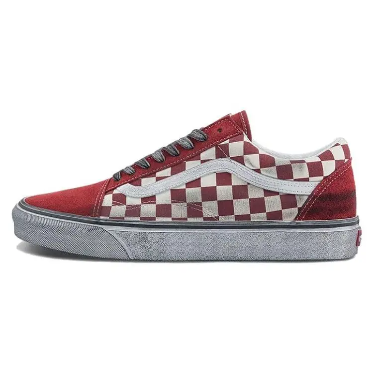 Vans Old Skool Scarpe da Skate Low-Top Comode e Resistenti Sneakers Unisex Rosse VN0007NTY52