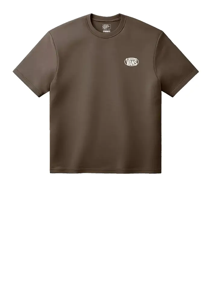 vans t-shirt oval logo da uomo - marrone
