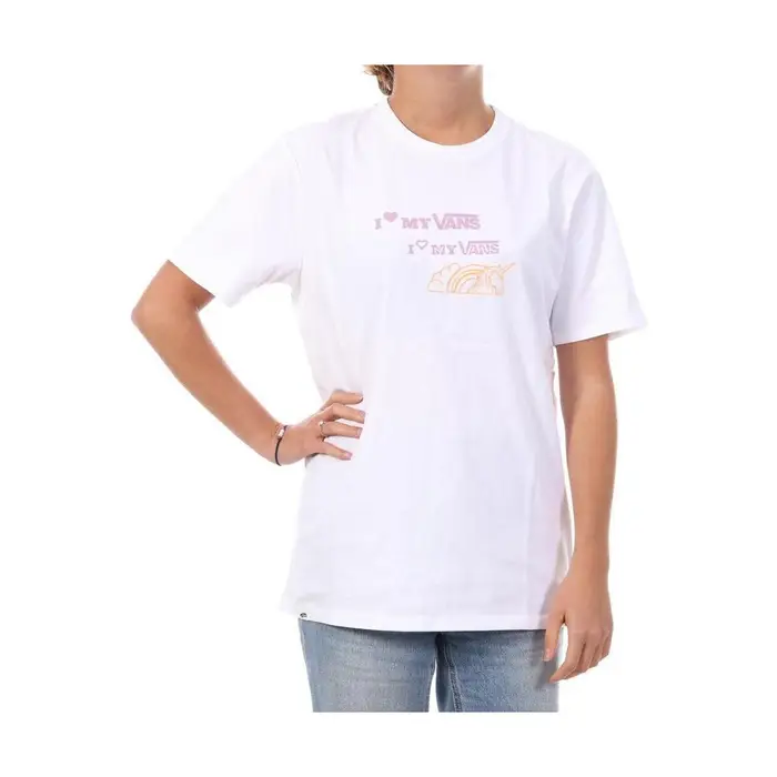 T-shirt Vans Stamp Logo Ss Tee Bianco