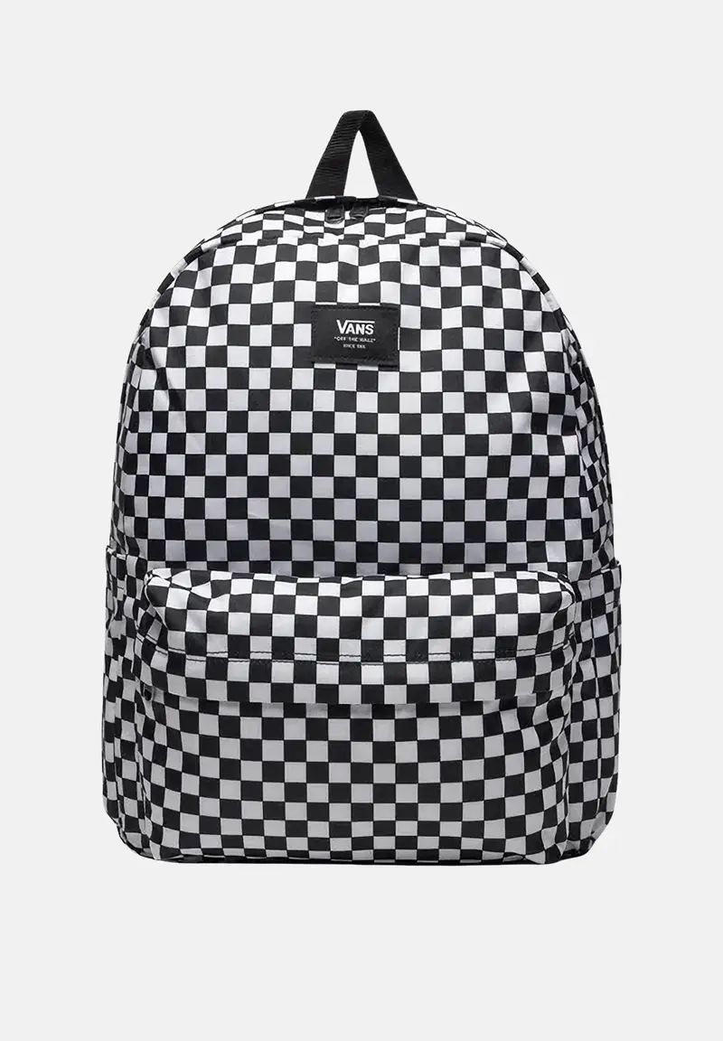 Vans Zaino Old Skool Check bianco e nero per uomo e donna