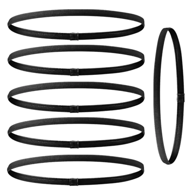 vaolmlop 6 Pezzi Sportiva Fascia Capelli, Cerchietto Sportivo Sottile, Sportive Fascette Antiscivolo Per Donne Sport