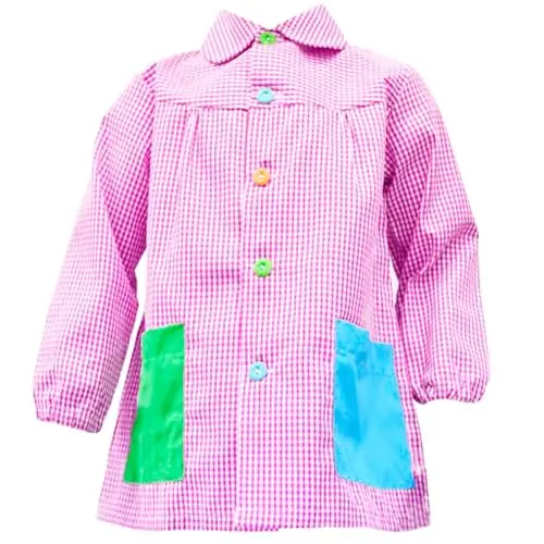 various Vestaglia scolastica per bambini Babi scuola bambino o ragazza per asilo e scuola quadrata con botoens, collo