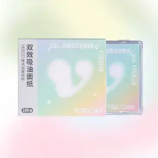 VEECCI Gravel Powder Double Effect Oil Blotting Paper 1 box (100pcs)