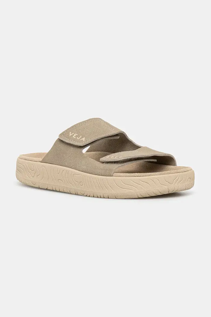 Veja ciabatte slide in camoscio Etna Beige