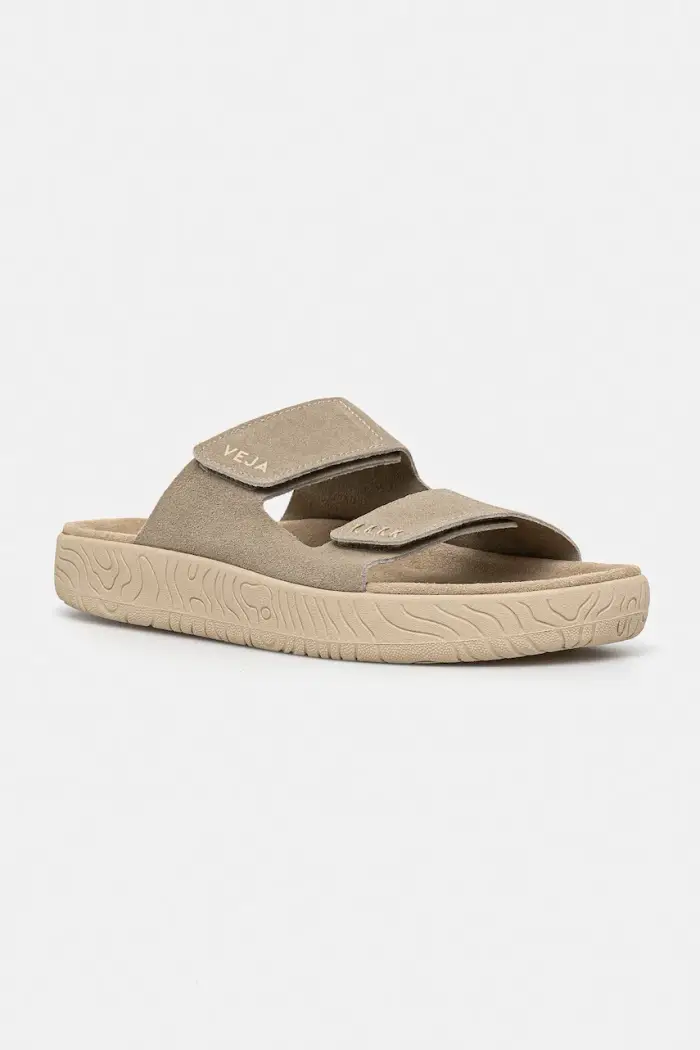 Veja ciabatte slide in camoscio Etna Beige