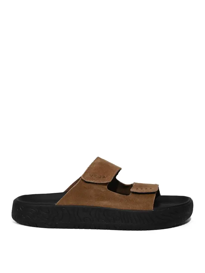 Veja Sandali Etna In Suede Marrone Nero