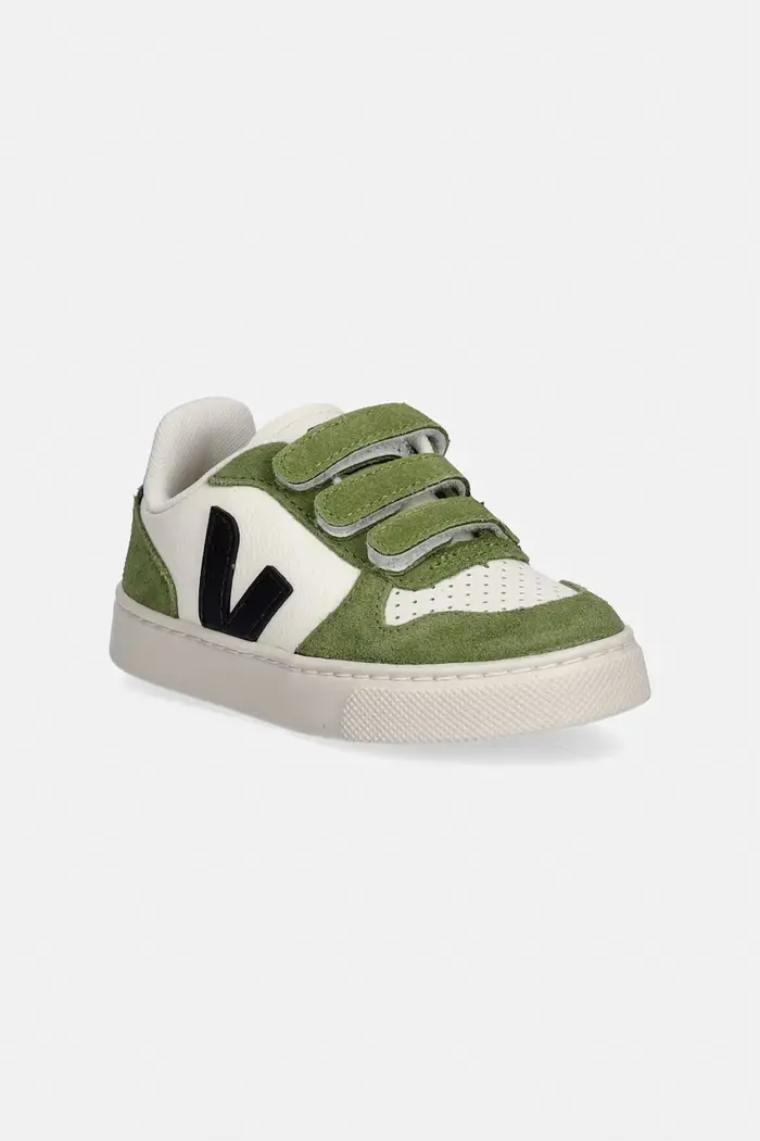 Veja Small V-10 sneakers per bambini in pelle Verde