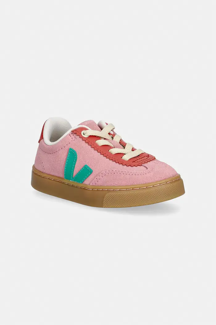 Veja sneakers in camoscio per bambini X JELLY MALLOW SML VOLLEY Rosa