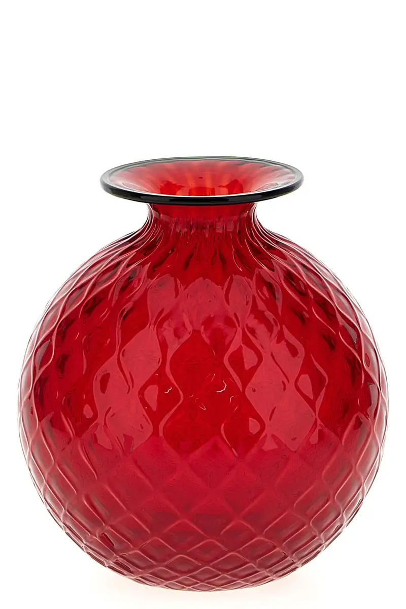 VENINI Vaso Monofiore Balloton Rosso