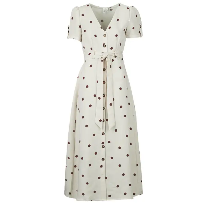 Vero Moda Abito Lunghi VMJOAN S 7/8 SHIRT DRESS Beige