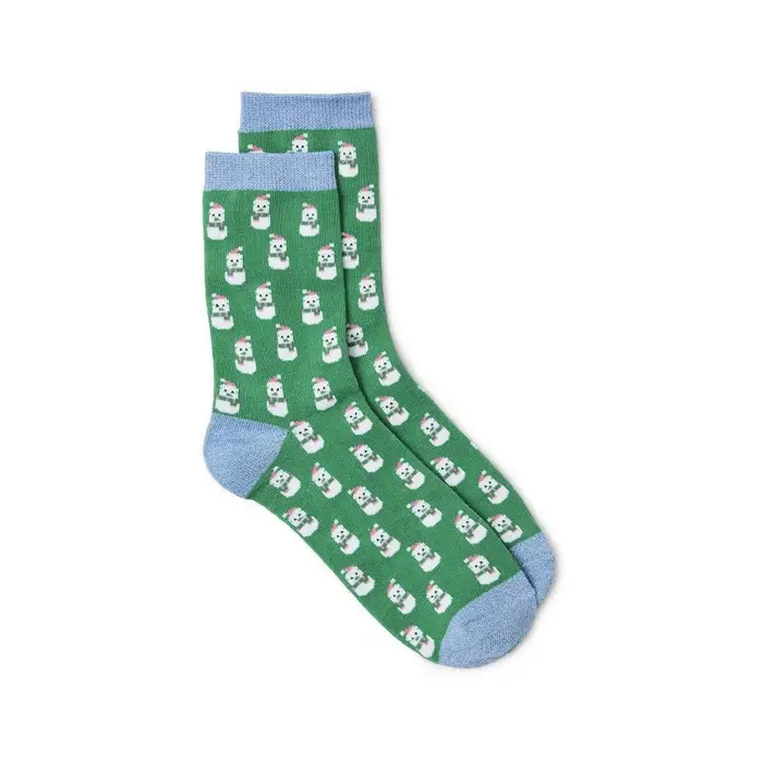 Vero Moda Calzini Bonhomme de Neige Verde
