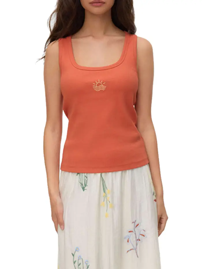 canotta vero moda da donna - arancione