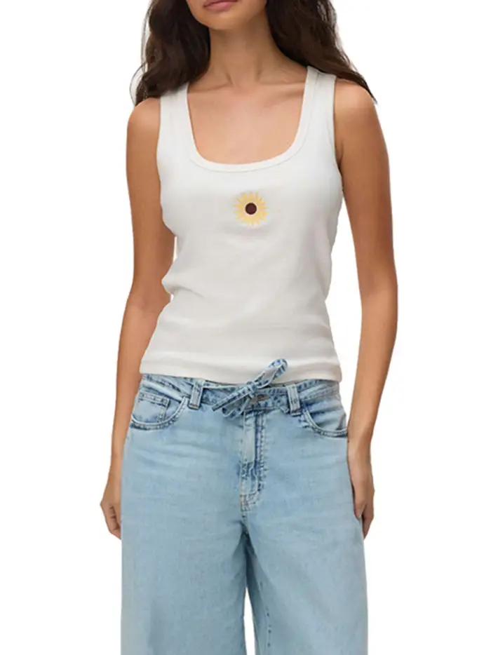 canotta vero moda da donna - bianco