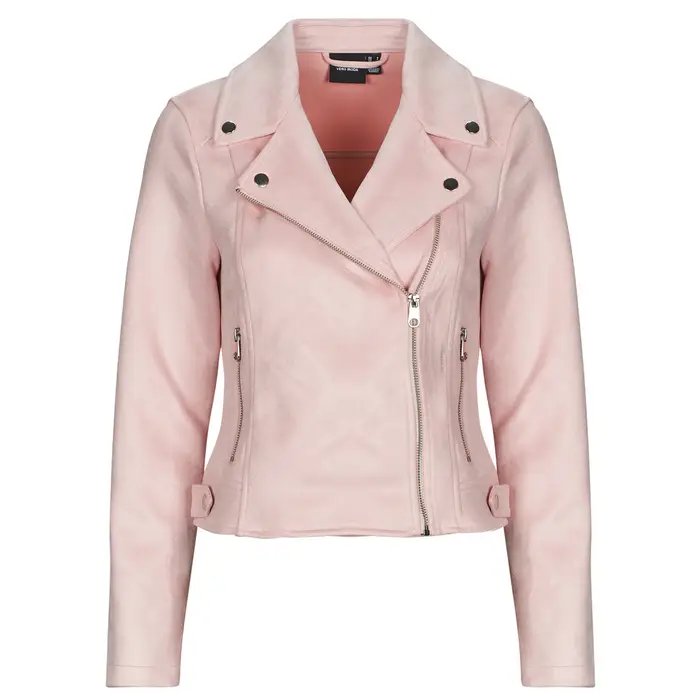 Vero Moda Giacca in pelle VMJOSE SHORT FAUX SUEDE Rosa