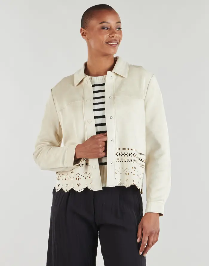 Vero Moda Giubbotto VMJOSELINA SHORT JACKET Beige