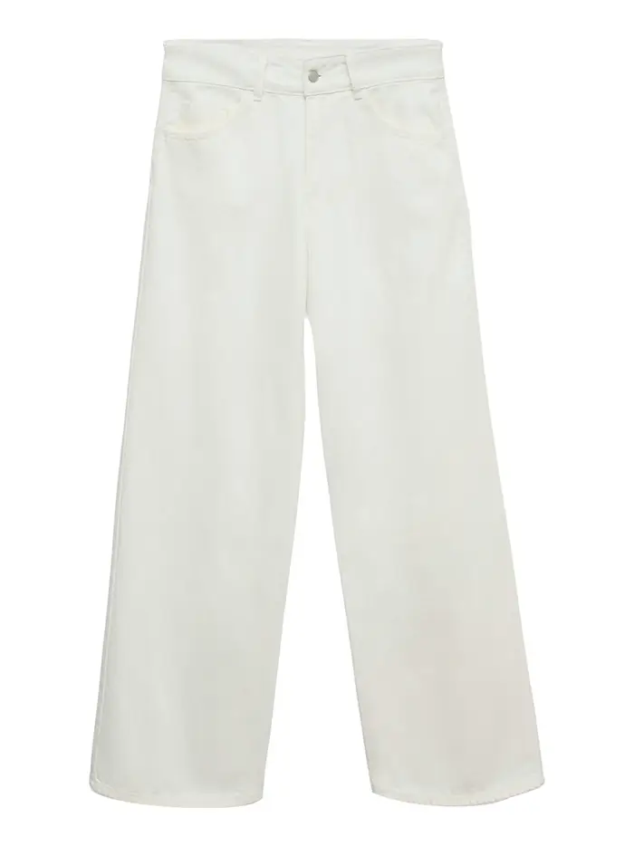 jeans wide vero moda da donna - avorio l30