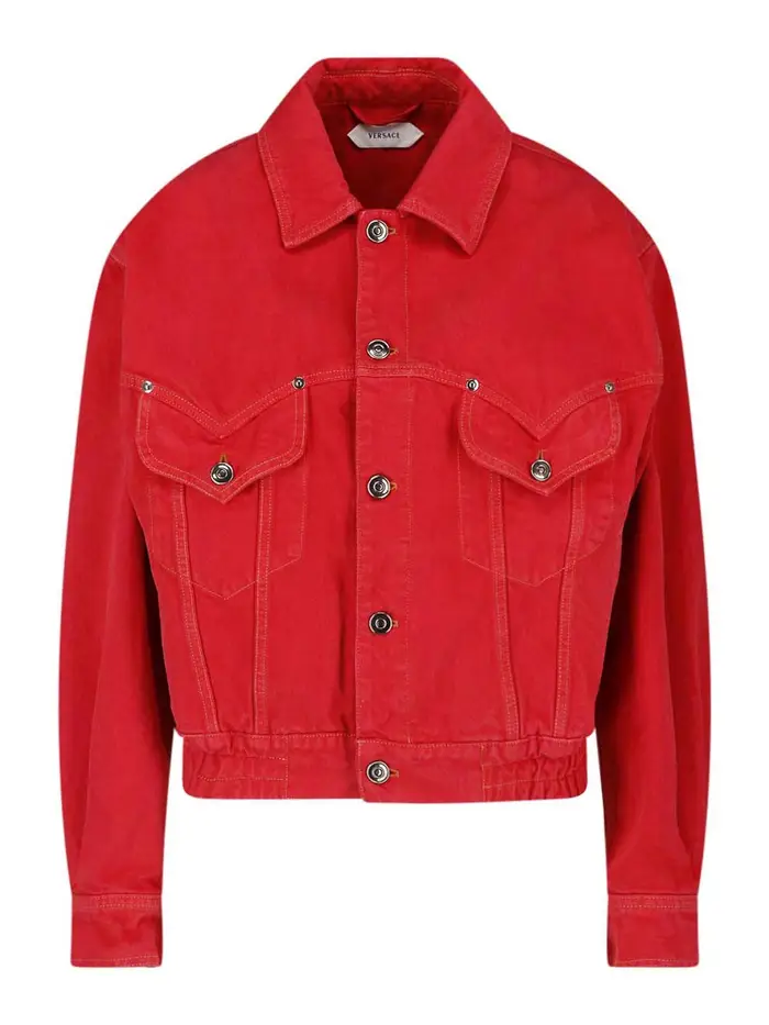Versace Blouson over in denim Rosso