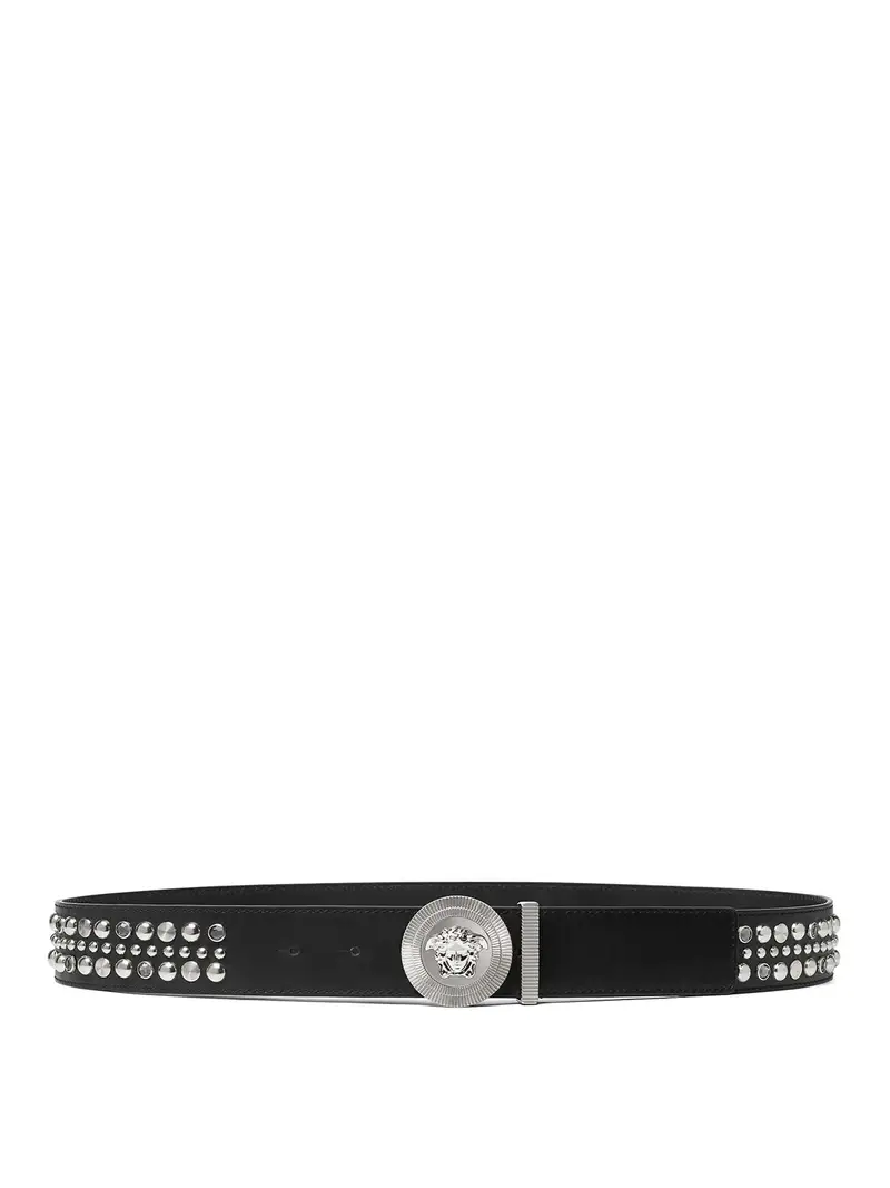 Versace Cintura Con Mix Borchie Nero