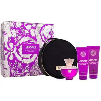 Versace Cofanetto regalo Dylan Purple EDP 100 ml, lozione corpo 100 ml, gel doccia 100 ml e pochette cosmetica 100 ml