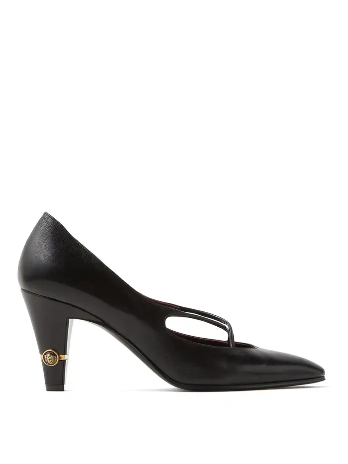 Versace Décolleté Giulietta in pelle 80 mm Nero