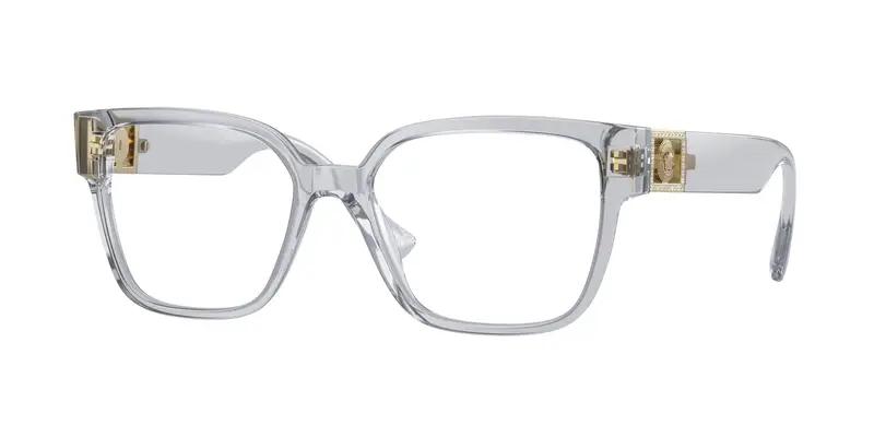 Versace Donna VE3329B 5305 Montature da vista Acetato Grigio Trasparente Squadrata Normale