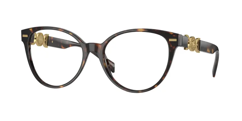 Versace Donna VE3334 108 Montature da vista Acetato Tartaruga Trasparente Cat Eye Normale