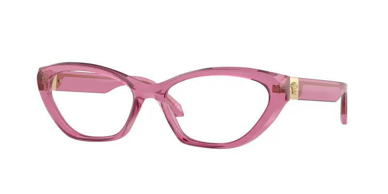 Versace Donna VE3356 5469 Montature da vista Acetato Rosa Trasparente Cat Eye Normale