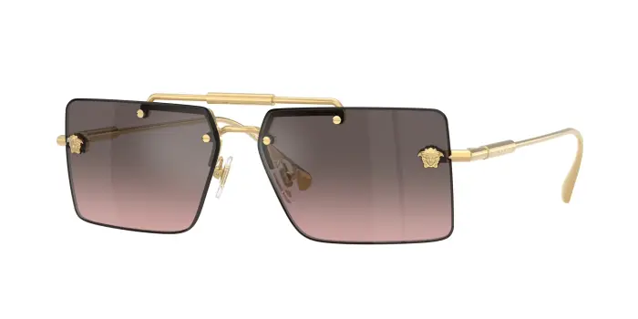 Donna Versace VE2245 100258 Occhiali da sole Metallo Oro Squadrata Normale