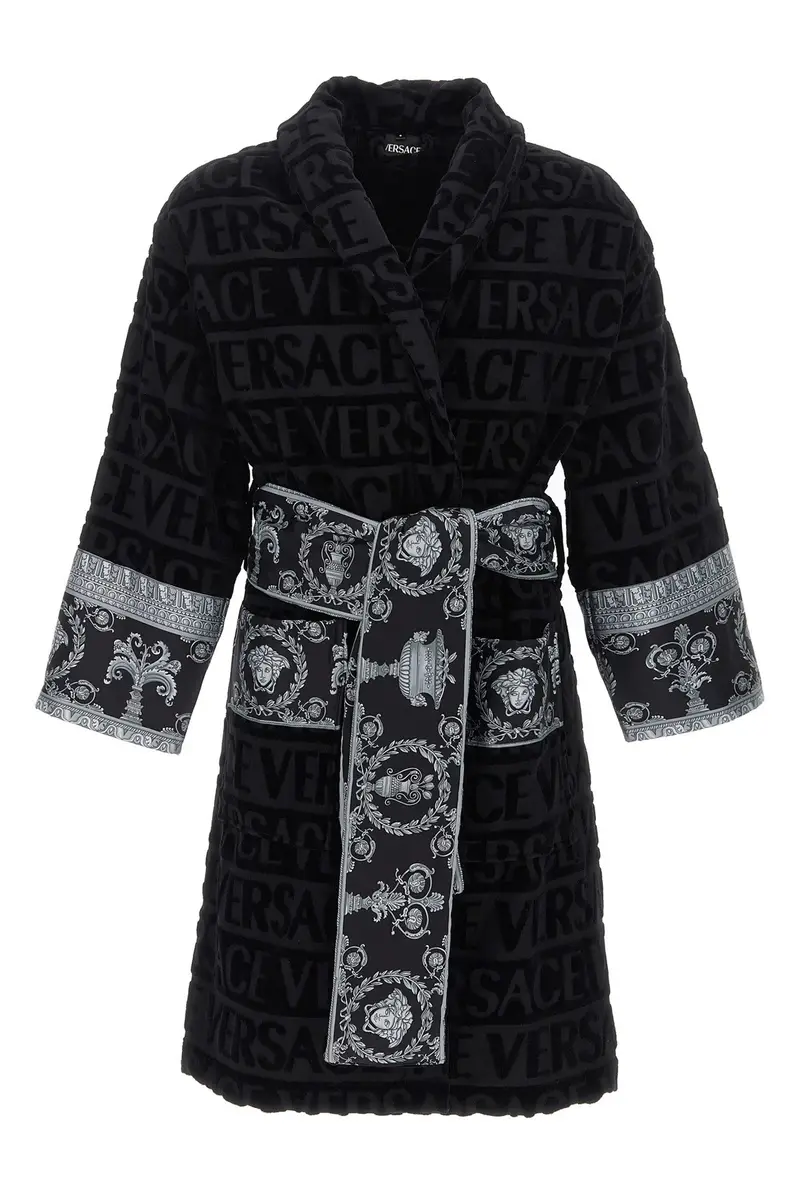 VERSACE HOME Accappatoio 'Barocco' Nero